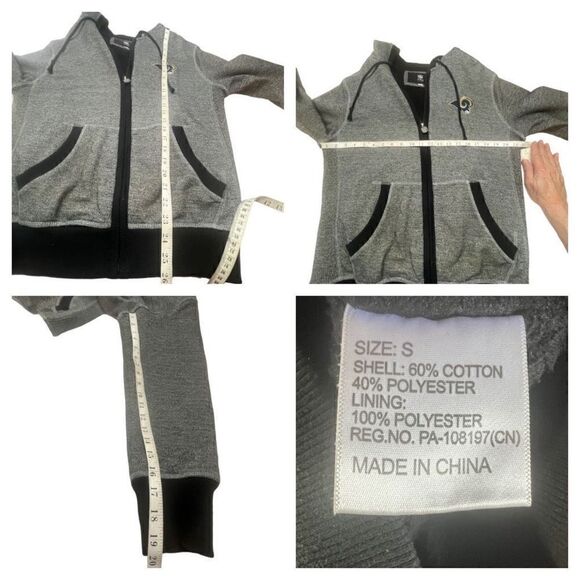 Vintage ProLine St. Louis Rams Hoodie Jacket Sz S - Picture 5 of 9